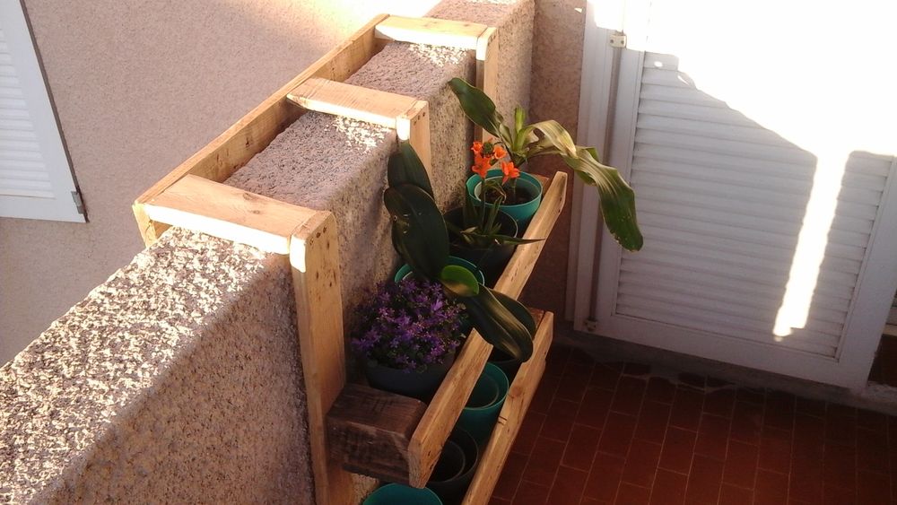 Jardiniere suspendue en bois Jardin