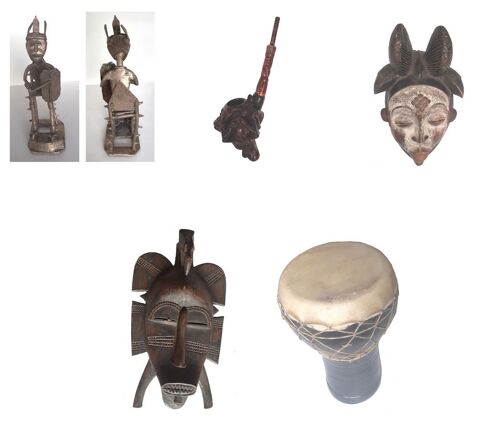 Dcoration, Art africain artisanal, 5 objets typiques.
450 Paris 19 (75)