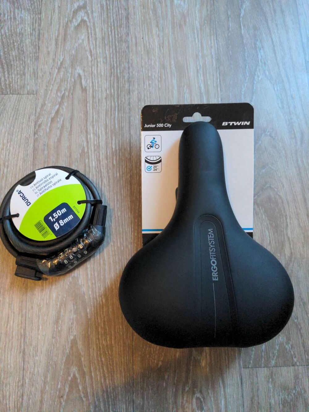 Selle de v&eacute;lo ergonomique - Noir et Cadenas v&eacute;lo Vélos
