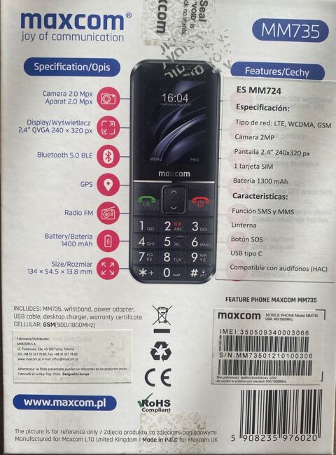 MAXCOM T�l�phone S�nior 25 Polliat (01)