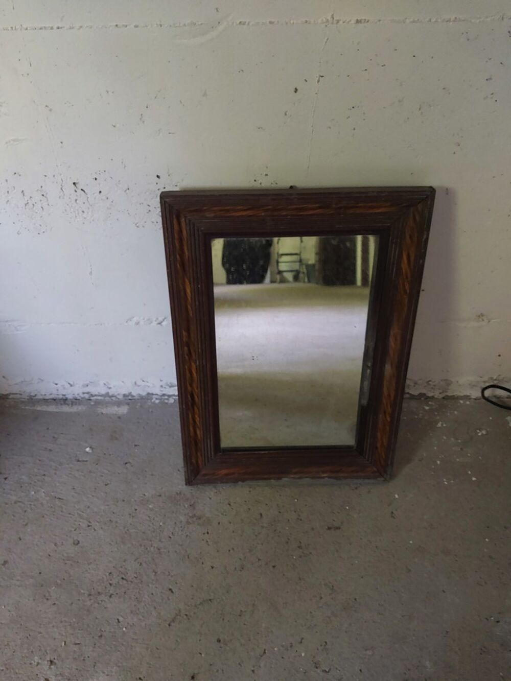 Miroir cadre bois fonc&eacute; rectangulaire Décoration