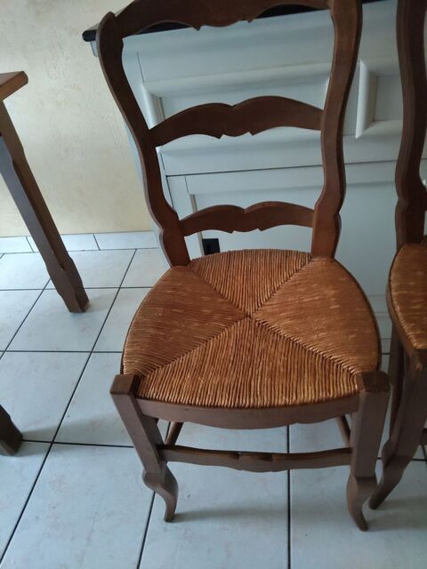 2 chaises paill�es, bois 20 Tr�laz� (49)