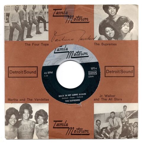 SP The SUPREMES : BACK IN MY ARMS AGAIN - TAMLA MOTOWN 1075 9 Argenteuil (95)