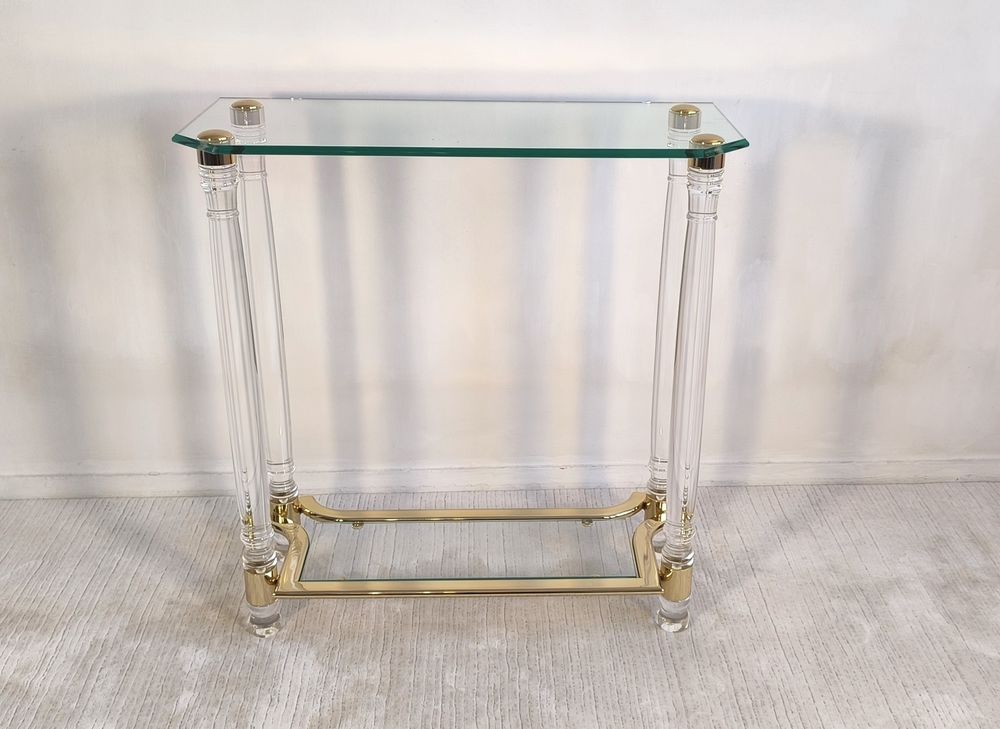 Tr&egrave;s belle Console Vintage Ann&eacute;es 80 Rom&eacute;o R&eacute;ga - Altuglas Meubles