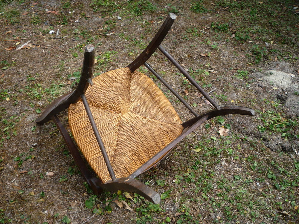 Fauteuil paill&eacute; ancien Meubles