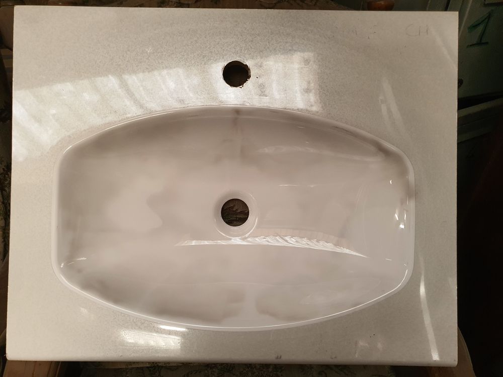 VASQUE ENCASTR&Eacute;E En Vinyle PVC dans un support Hydrofuge - &eacute;vier - Lavabo Bricolage
