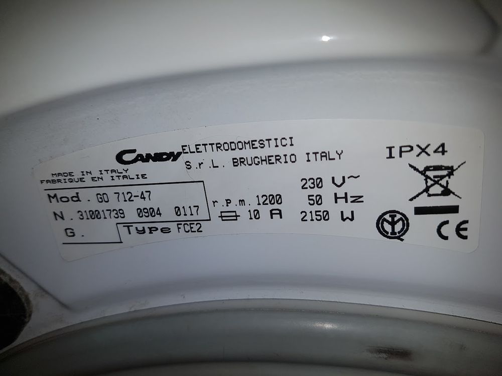 Lave-linge Candy GO 712-47 pour r&eacute;parer ou pour pi&egrave;ces Electroménager