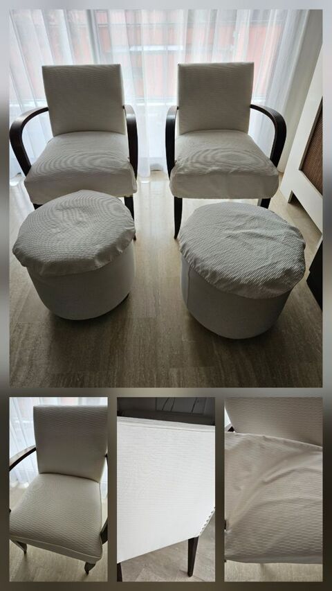 2 deux fauteuils avec deux poufs Antibes (06)