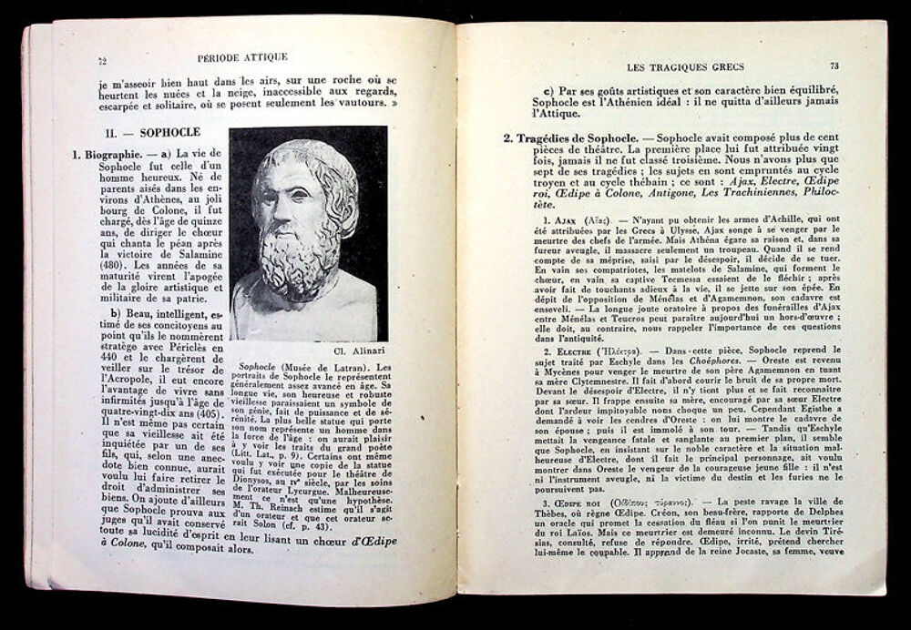 HISTOIRE SOMMAIRE ILLUSTREE DE LA LITTERATURE GRECQUE, Petim Livres et BD