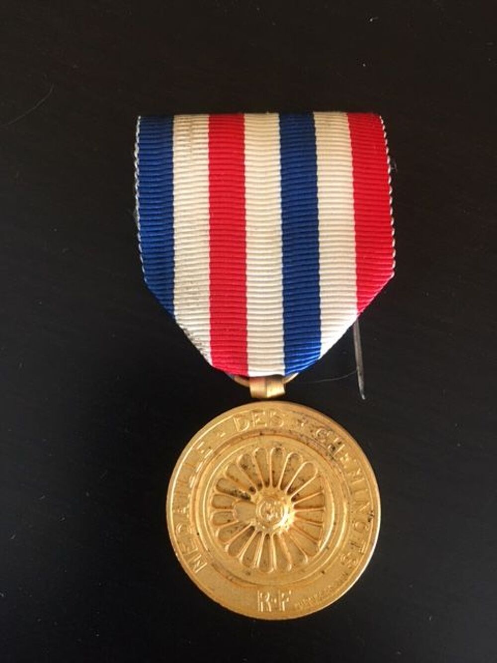 M&eacute;daille des cheminots Or 
