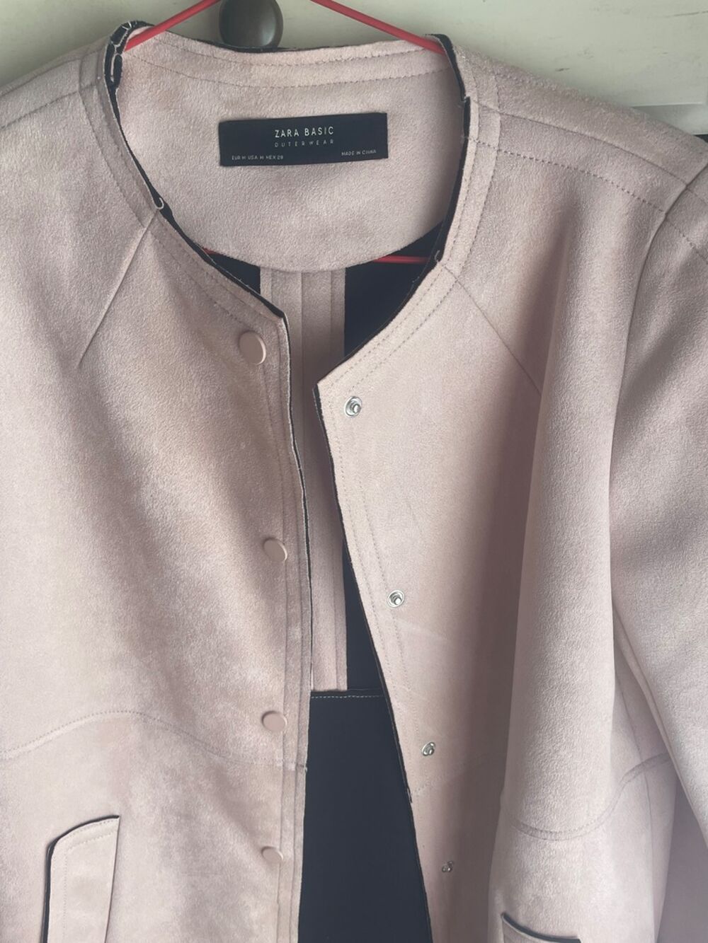Veste rose clair Zara Basic Vêtements