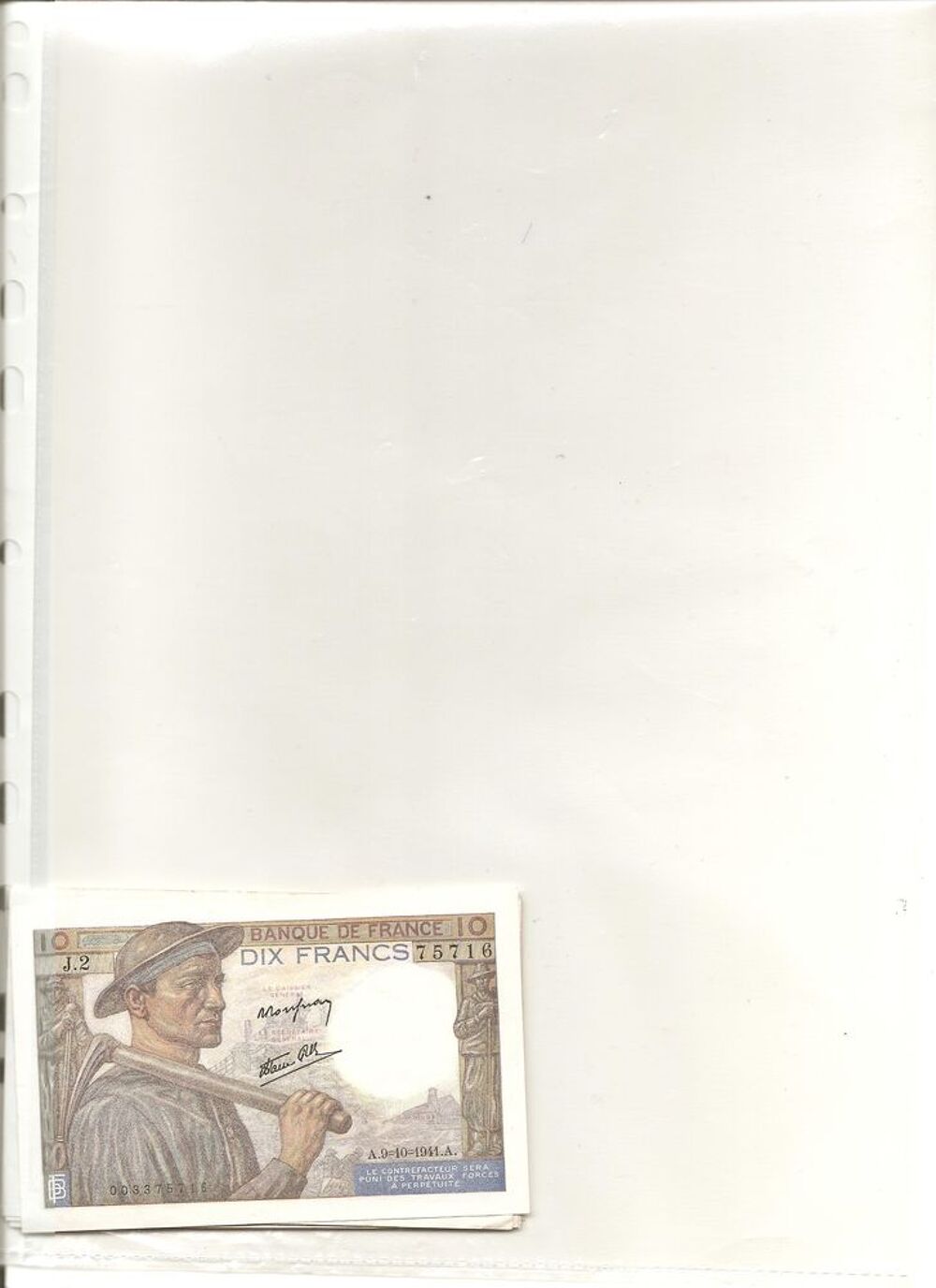Anciens billets ann&eacute;es 1939 1940 1941 1943 1969 Billetterie
