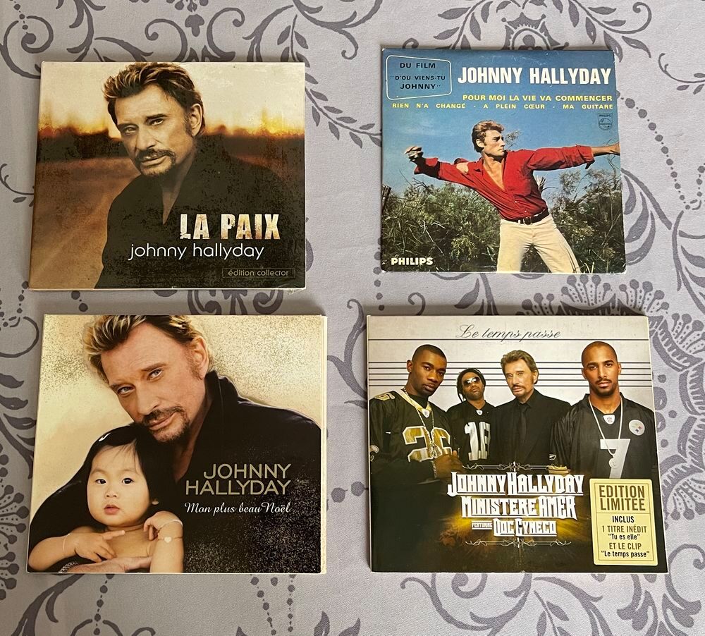 CD " Johnny HALLYDAY " LOT de CD &amp; ALBUM CD et vinyles