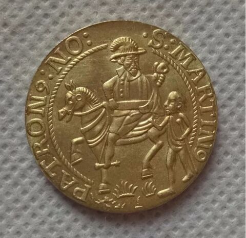 R�PLIQUE PLAQU� OR - 1 PISTOLE 1635 0 Hautmont (59)