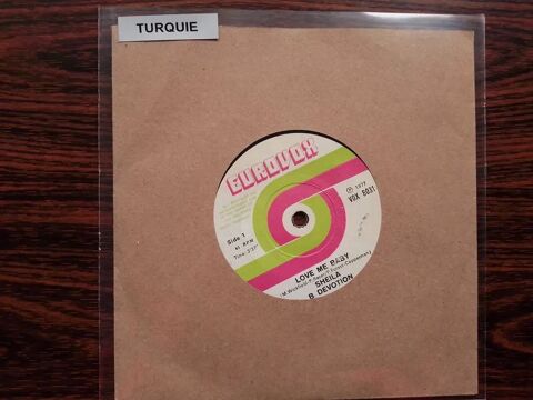 SHEILA TRES RARE VINYL 45T PRESSAGE TURQUIE  LOVE ME BABY  T 35 Caudry (59)