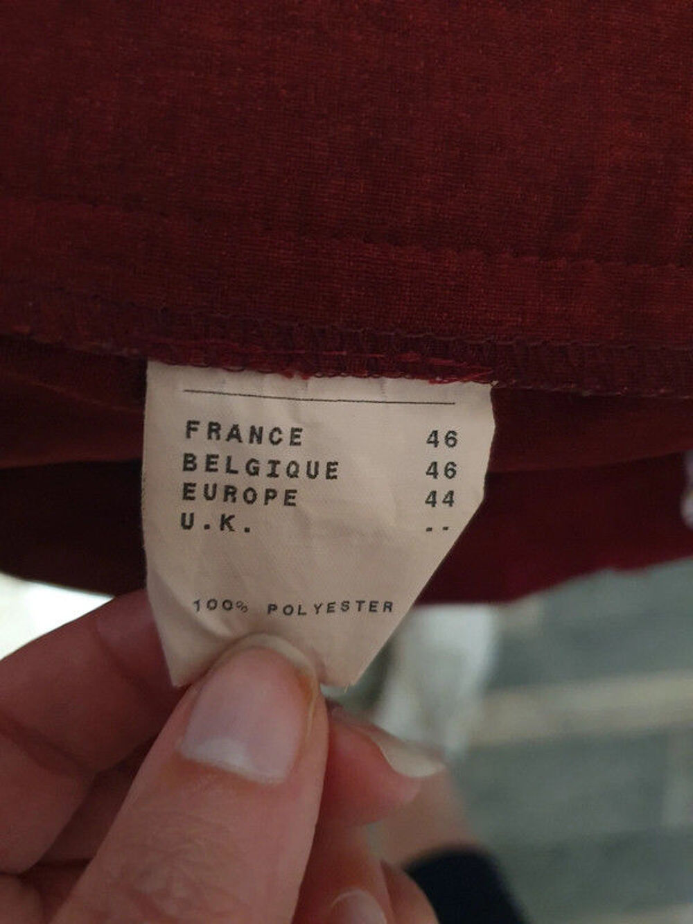 Pantacourt bordeaux - 46 Vêtements