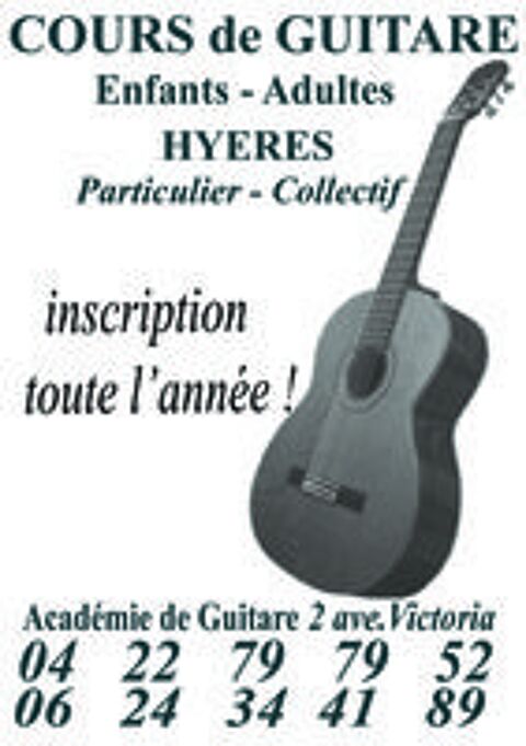   Cours de guitare sur Hyres et la Crau 