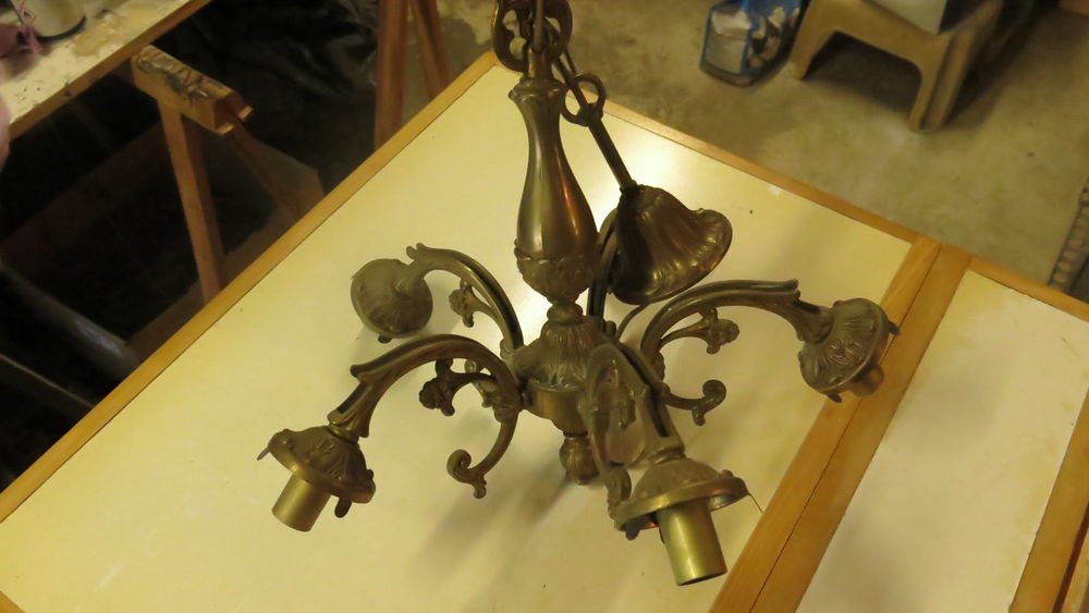 Lustre &agrave; suspension M&eacute;tal Bronze Décoration