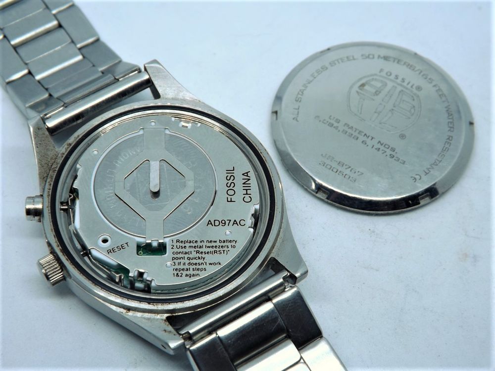 Rare montre Fossil Big Tic JR8767 TBE LCD-analogue Bijoux et montres