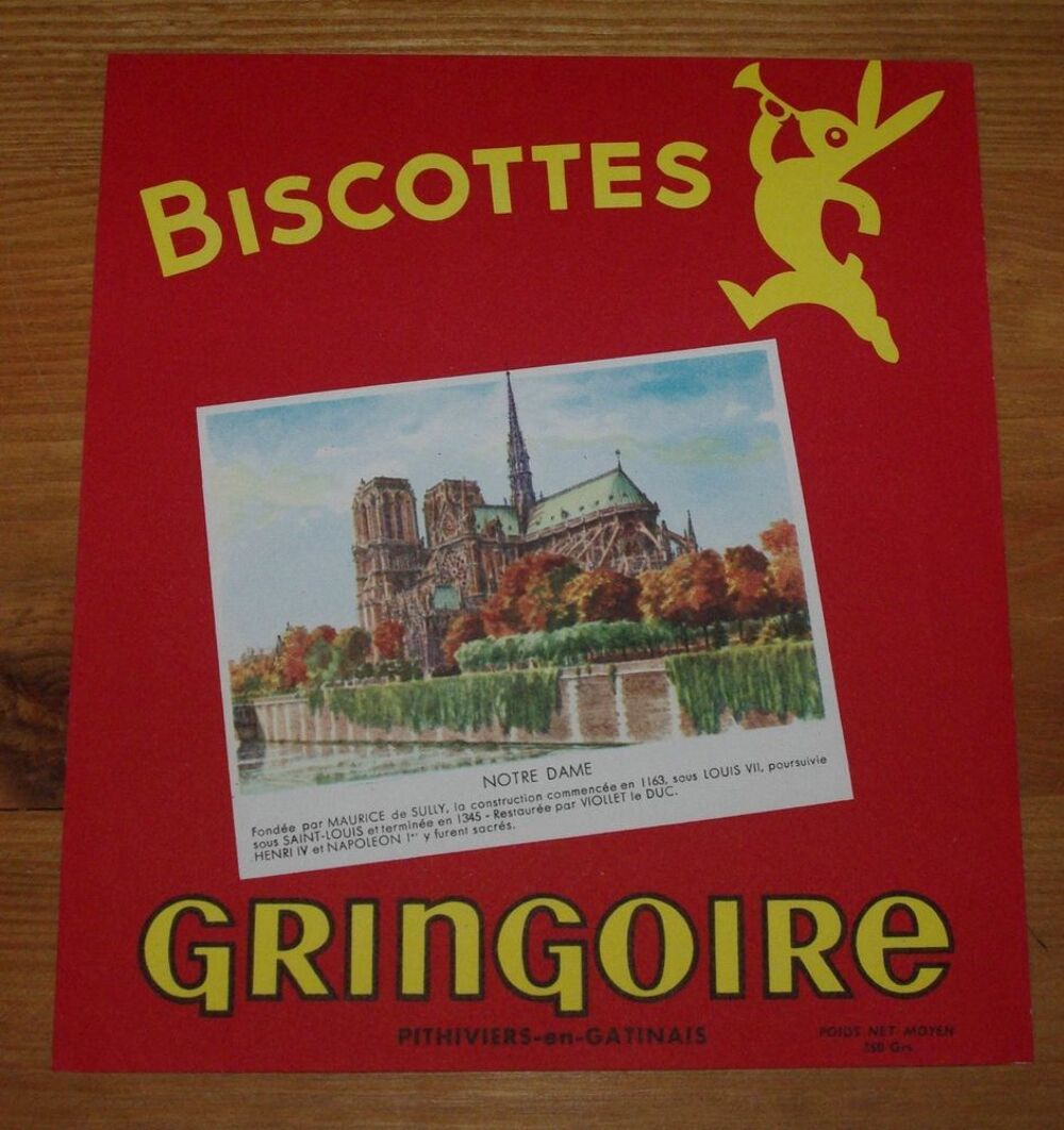 Buvard Biscottes Gringoire ? ancien ? Notre Dame 