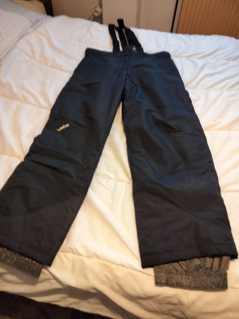 Pantalon de ski noir avec bretelles Vêtements