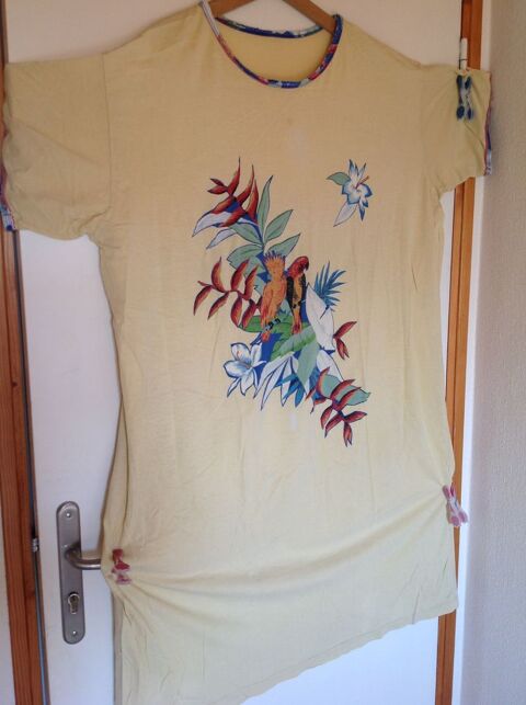 CHEMISE DE NUIT PERROQUETS HIBISCUS 12 Trégunc (29)