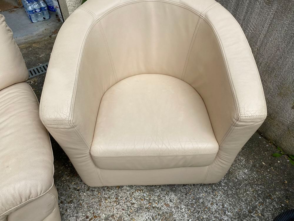 Ensemble salon blanc casse Meubles