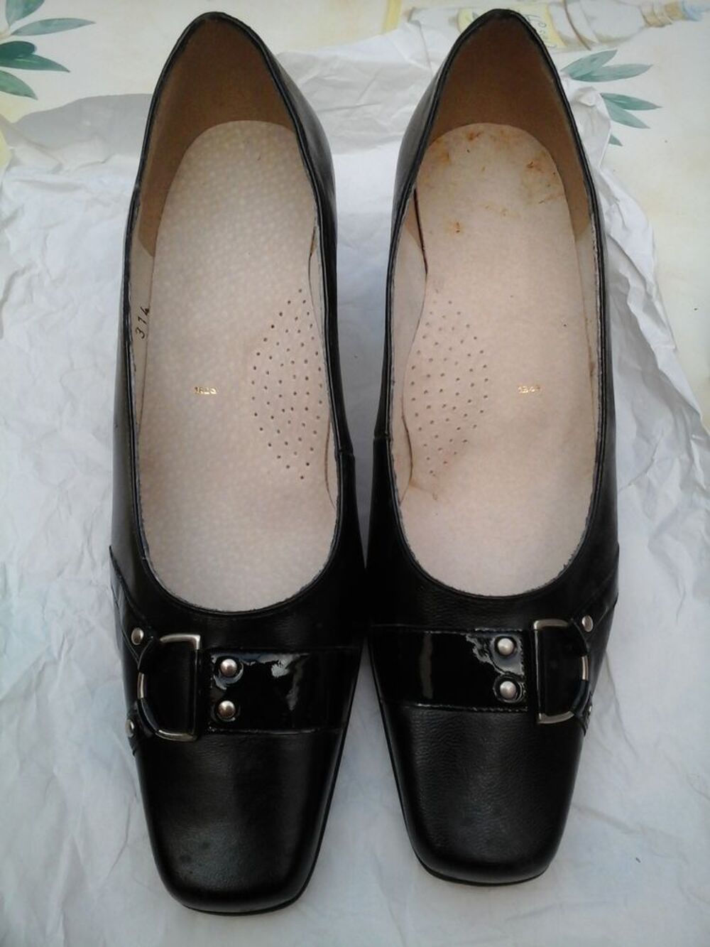 Escarpins cuir noir Chaussures