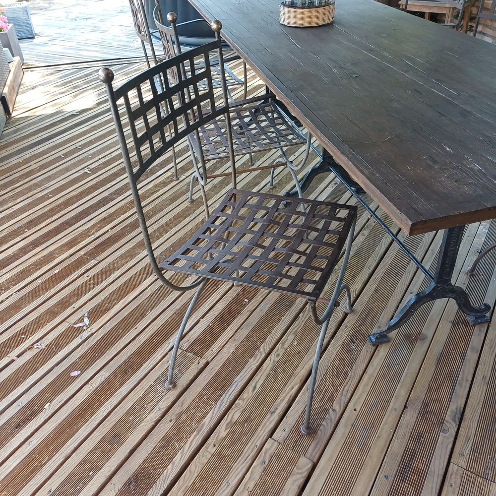 Table et lot de 6 chaises ext&eacute;rieurs Jardin