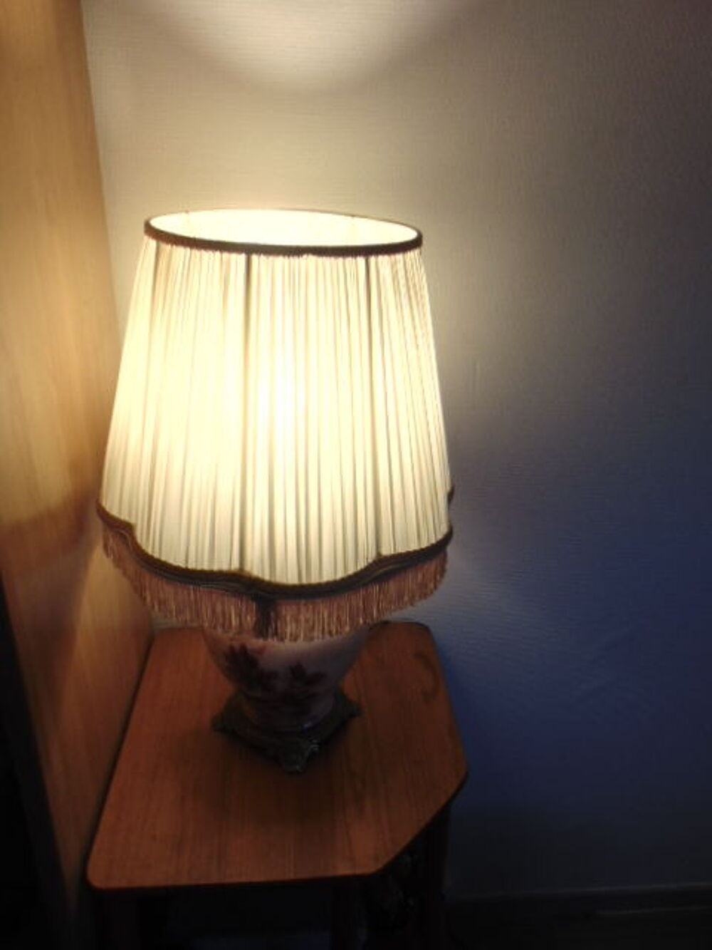 ?? Lampe vintage sign&eacute;e DRIMMER ? C&eacute;ramique &amp; laiton (ann&eacute;e Décoration