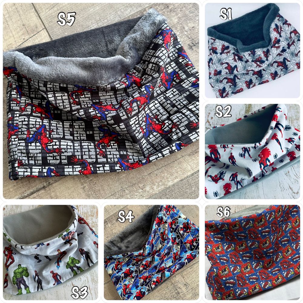 Snood enfant cache cou enfant Spiderman plusieurs taille de disponible Collection Ateliersdisa Vêtements enfants