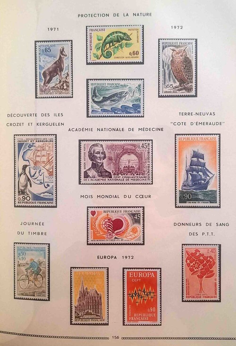 S&eacute;rie de timbres de collection de France G17 