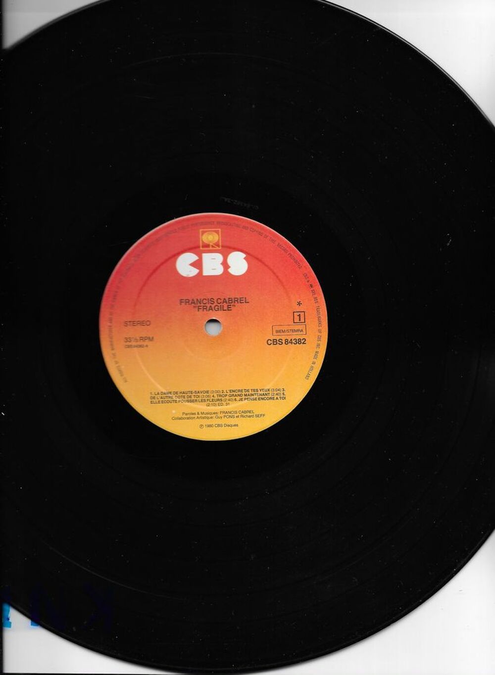 Vinyle 33 T FRANCIS CABREL ,,Fragile CD et vinyles