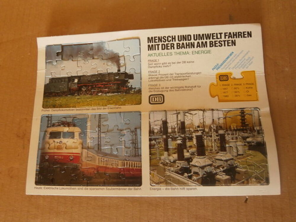 Puzzle publicitaire " Ravensburger 91478 deutsche bahn " 