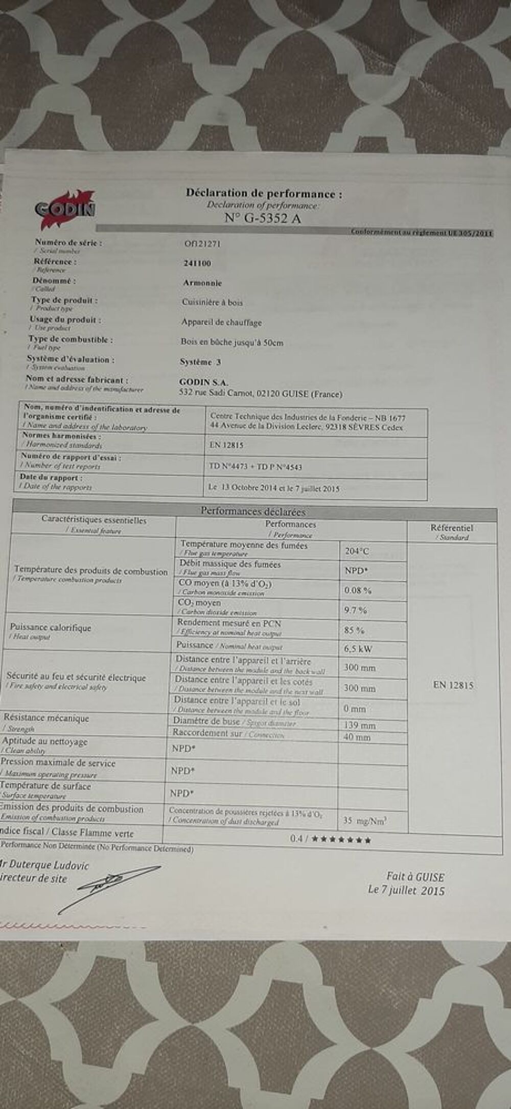 Cuisini&egrave;re &agrave; bois godin Cuisine