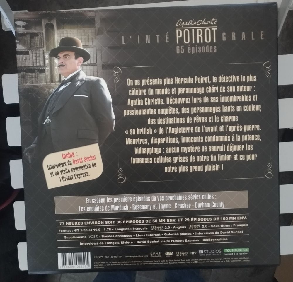 HERCULE POIROT, l'int&eacute;grale en 44 dvd DVD et blu-ray