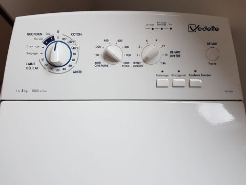 Lave-linge VEDETTE VLT5100W - Tr�s peu servi 0 Valderi�s (81)