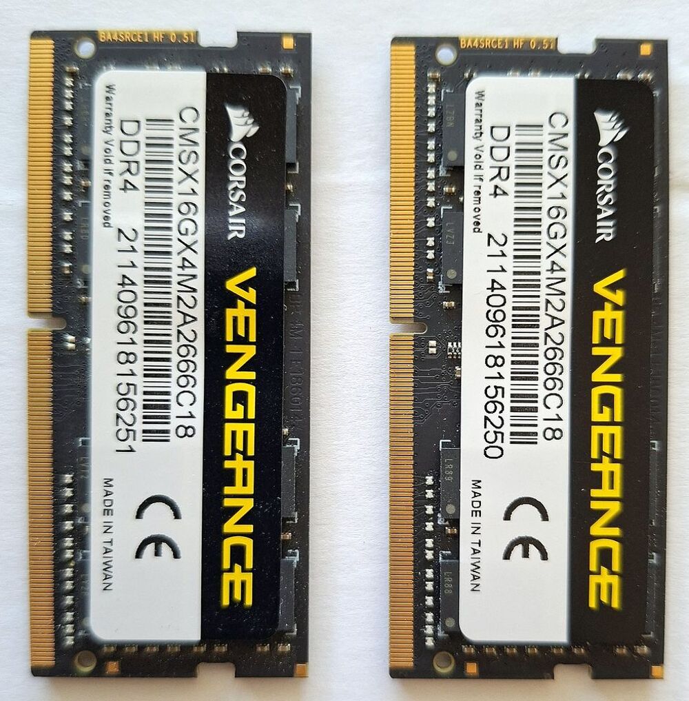 Kit m&eacute;moire 2x16Go (32Go) Corsair Vengeance DDR4 2666MHz Matériel informatique