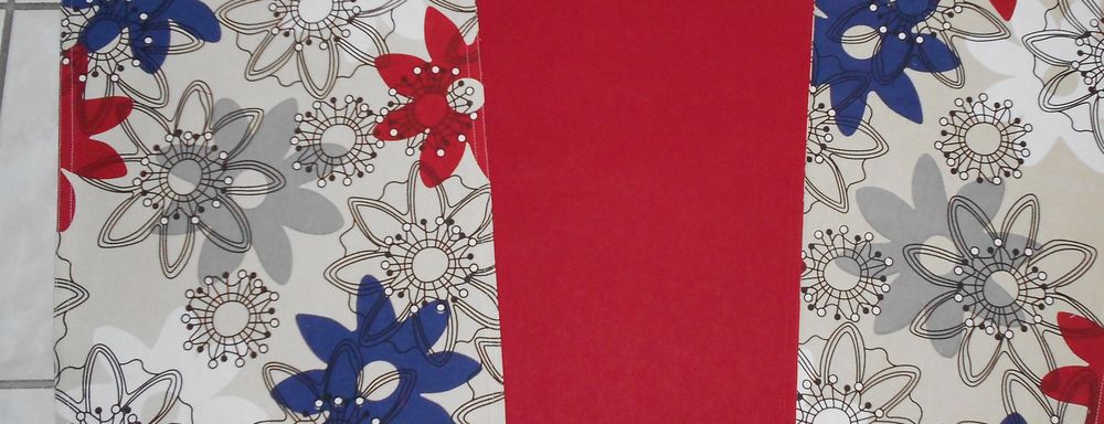 6 sets de table de marque imprim&eacute; moderne et rouge - Neufs Dcoration