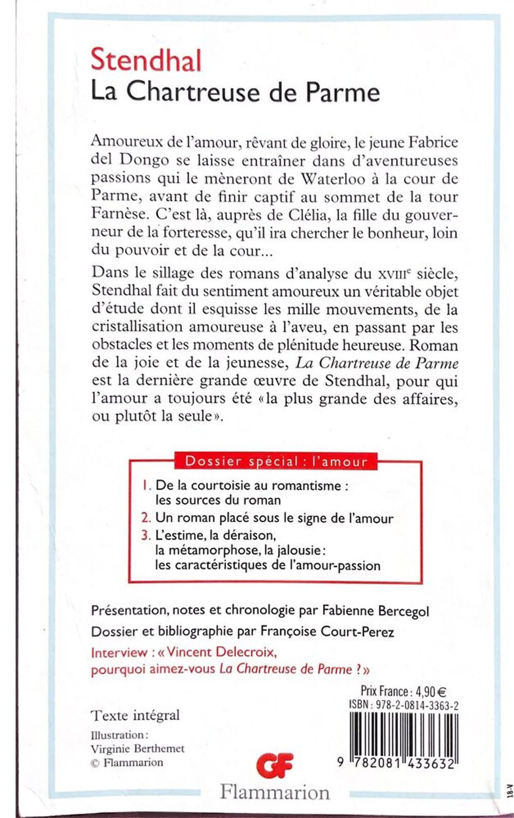 La chartreuse de Parme Livres et BD