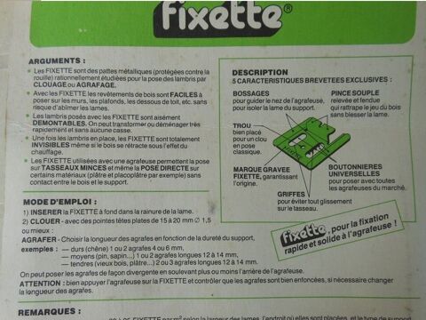 176 attaches Fixette pour lambris 5 Beauchamp (95)