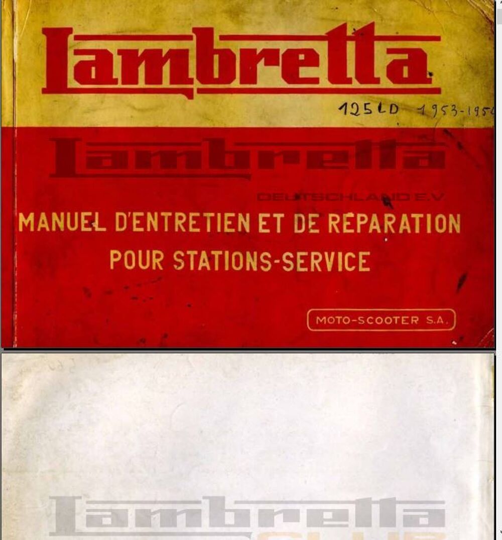manuels d'atelier Lambretta Livres et BD