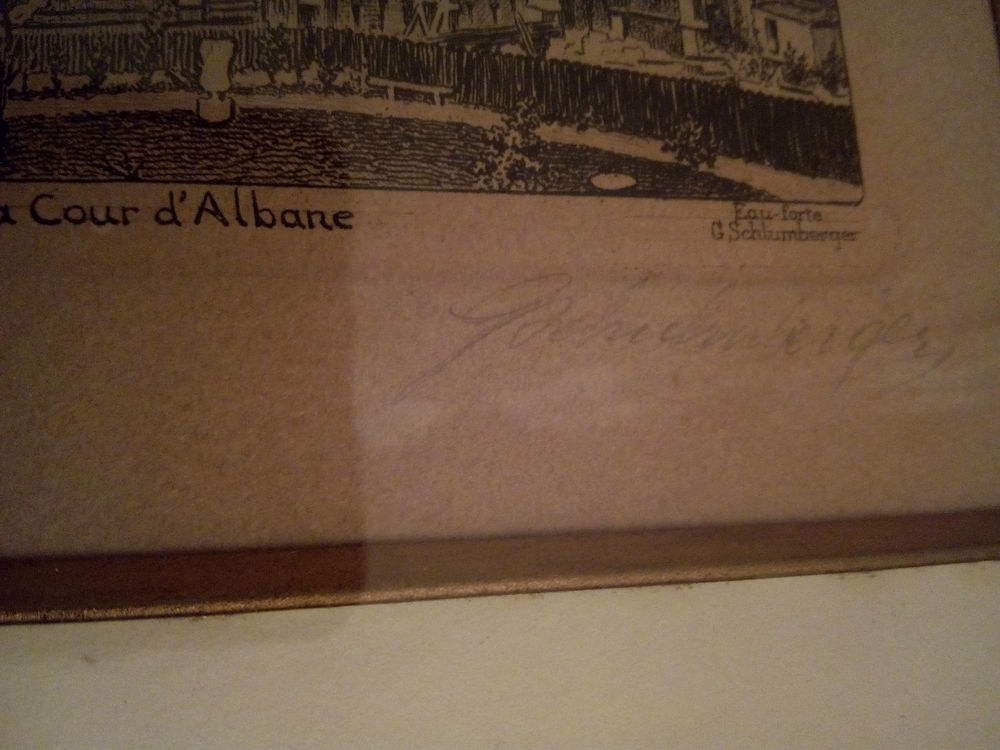 GRAVURE ANCIENNE EAU FORTE Gustave SCHLUMBERGER ROUEN Décoration