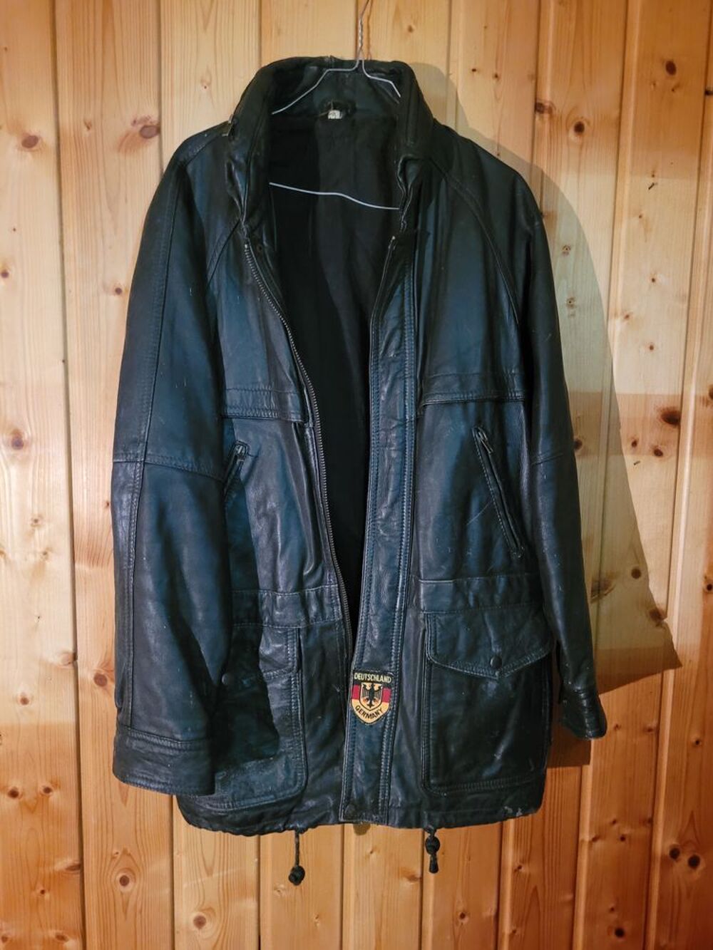 Blouson 3/4 en cuir V�tements