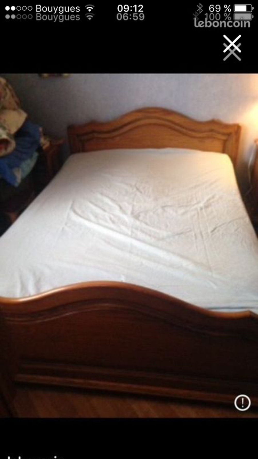 lit en bois avec matelas et sommier Meubles