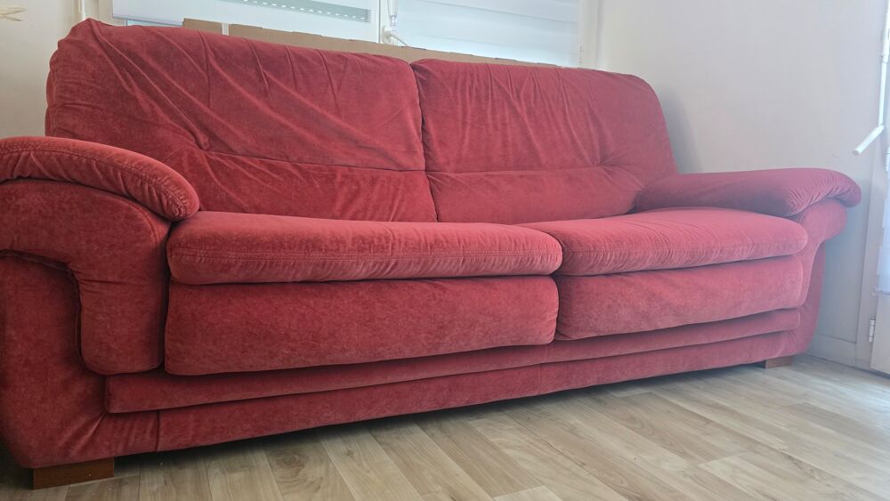 Magnifique Lot de Canap&eacute;s Rouge en Tissu* ? Meubles