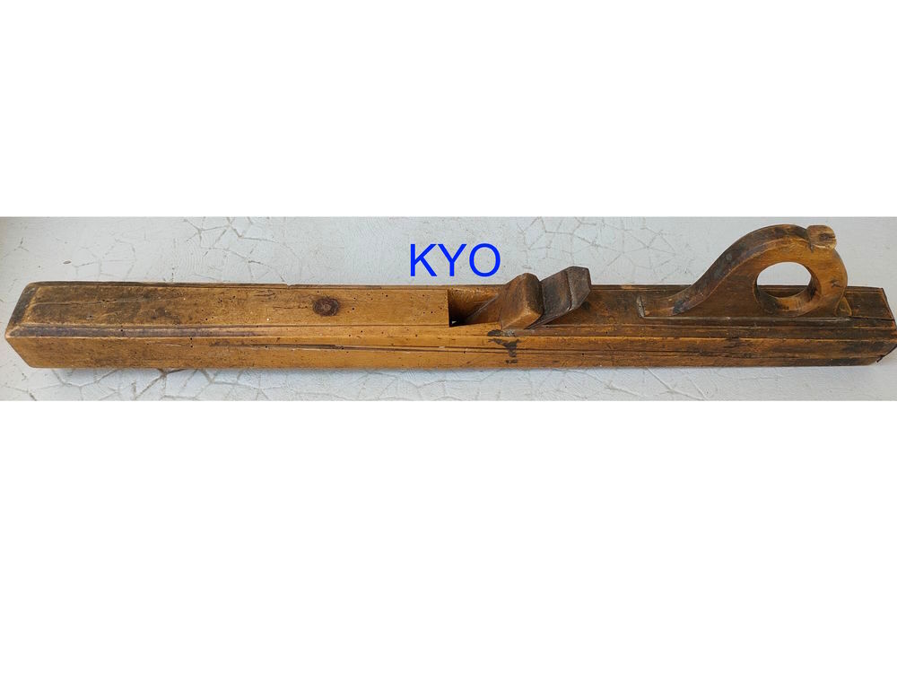 Varlope - Rabot ancien &agrave; bois avec poign&eacute;e, ancien rustique Bricolage