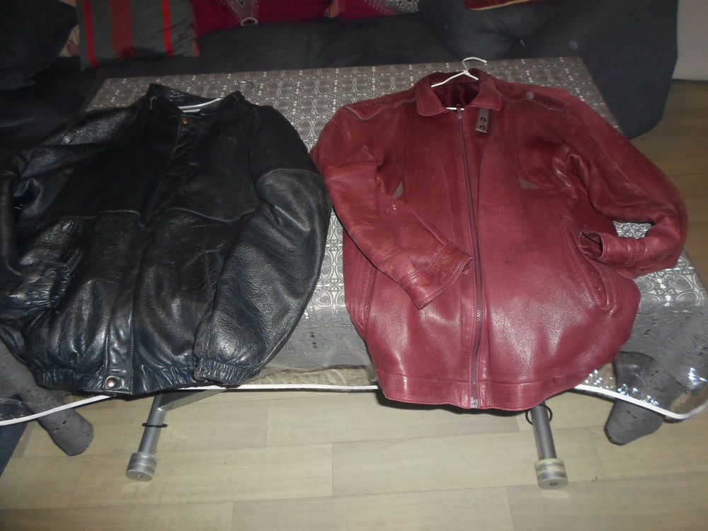 bonjours 2 deux blouson v&eacute;ritable cuire Vêtements