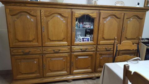 Salle  manger en chne massif anne 1980 150 Houplines (59)