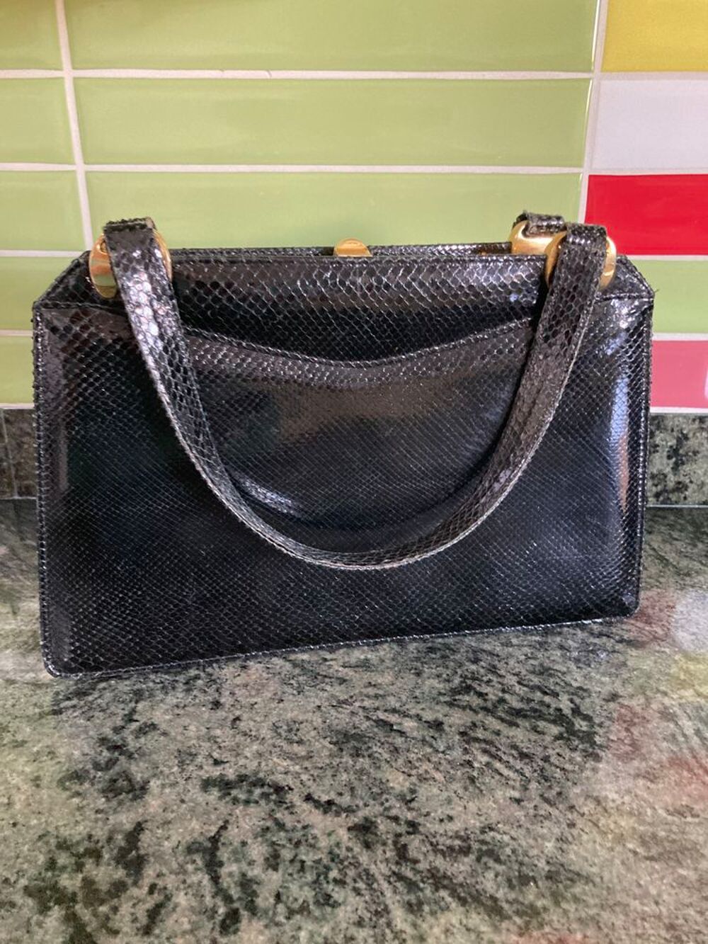 sac &agrave; main vintag e en cuir Maroquinerie